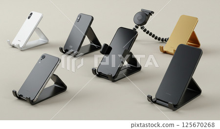 A collection of simple and high-quality smartphone stands A collection of simple and high-quality smartphone stands 125670268