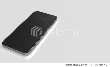 The Mobile phone on white background 3d Rendering. 125670447