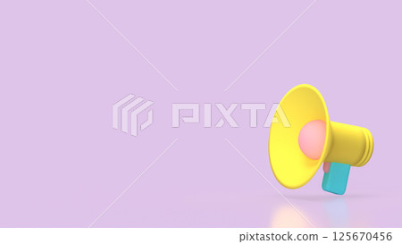 The Megaphone for Music or Media concept 3d Rendering. 125670456