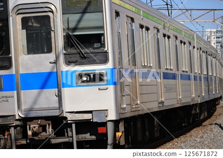 Tobu Urban Park Line train running through Iwatsuki Ward, Saitama City Tobu Urban Park Line train running through Iwatsuki Ward, Saitama City 125671872