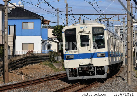 Tobu Urban Park Line train running through Iwatsuki Ward, Saitama City 125671881