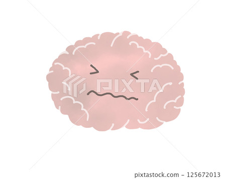 大腦疲勞和頭痛：疲憊的粉紅色大腦 125672013