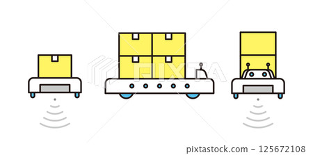 Simple illustration of factory automation image vector illustration 125672108