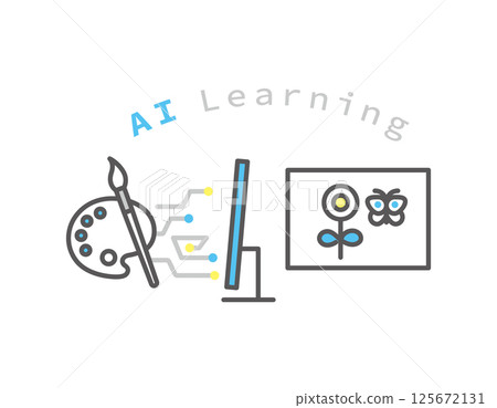 簡單插圖 AI圖像生成的向量圖 簡單插圖 AI圖像生成的向量圖 125672131