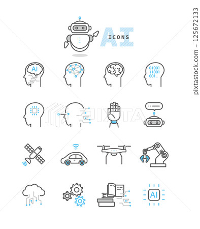 Simple illustration AI technology image vector illustration 125672133