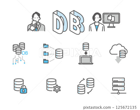 Simple illustration DB image icon vector illustration 125672135