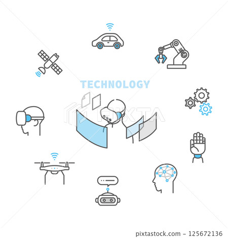 Simple illustration AI technology image vector illustration 125672136