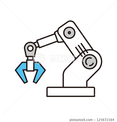Simple illustration of an industrial robot image vector illustration Simple illustration of an industrial robot image vector illustration 125672164