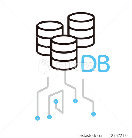 簡單插圖 DB 圖像圖示向量插圖 125672184