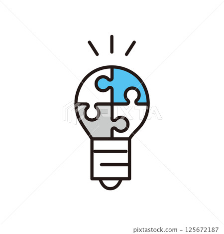 Simple illustration Light bulb vector illustration 125672187