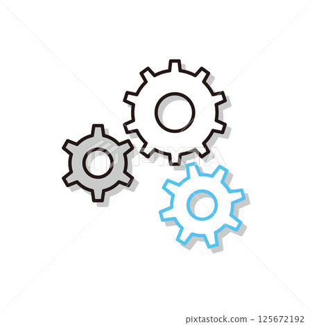 Simple illustration gear vector illustration 125672192