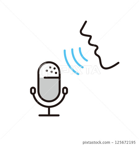 Simple illustration of voice authentication vector illustration 125672195