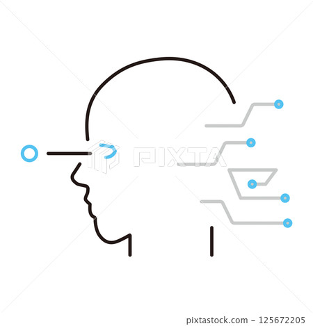 Simple illustration of artificial intelligence image vector illustration Simple illustration of artificial intelligence image vector illustration 125672205