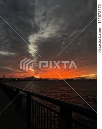 Sunset on Hikoshima Island 125672276