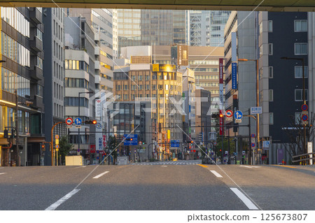 Osaka Umeda buildings in the morning glow (Watanabebashi Kitazume) Osaka Umeda buildings in the morning glow (Watanabebashi Kitazume) 125673807