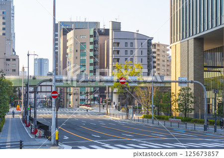 清晨肥後橋北端附近的中之島 125673857