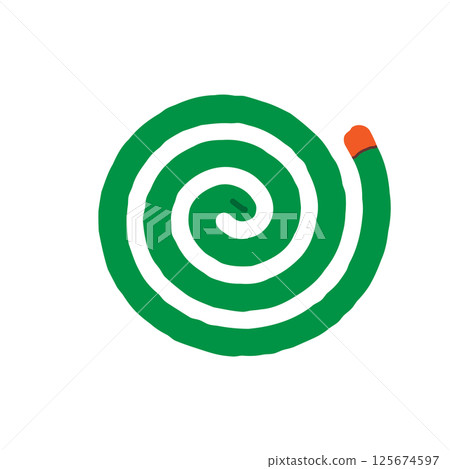 Japanese mosquito coil illustration material 125674597