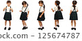 幼兒園穿裙子的女孩 125674787
