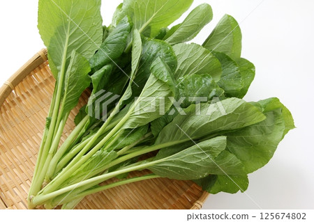新鮮的日本芥末菠菜 125674802