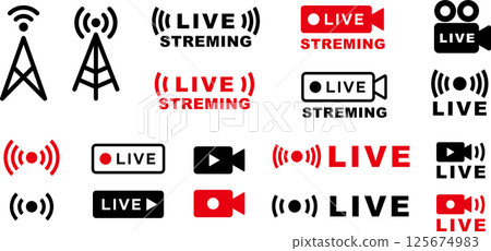 直播/串流圖標 125674983