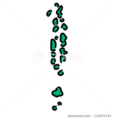 手寫_馬爾地夫共和國_向量素材 手寫_馬爾地夫共和國_向量素材 125675742