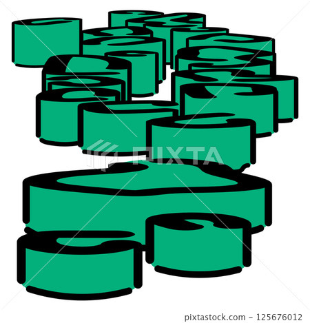 Handwritten_Republic of Maldives_Vector_Isometric Illustration 125676012