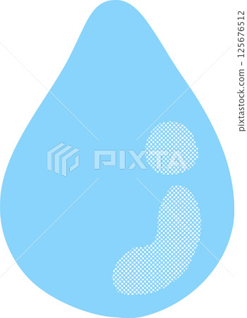 可愛簡單的手繪滴水圖圖標 125676512