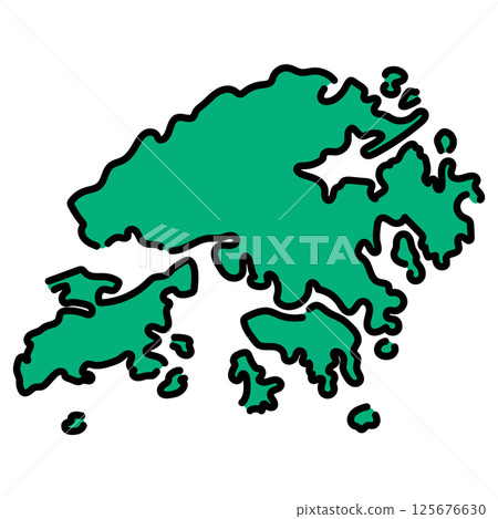 Handwritten_Hong Kong_vector material 125676630