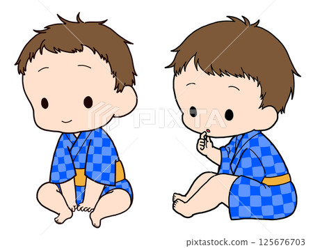 穿著金杯的男孩的插圖 125676703