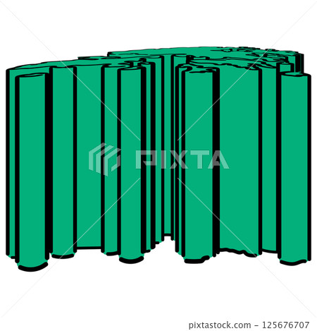 Handwritten_Hong Kong_Vector_Isometric_Illustration 125676707