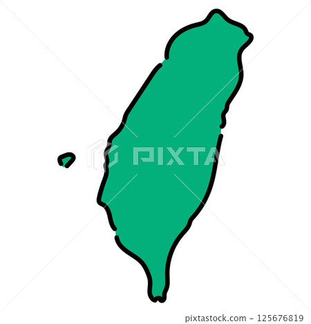 手寫_台灣_向量素材 手寫_台灣_向量素材 125676819