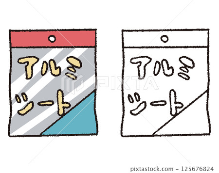 Pen-drawn style aluminum sheet Pen-drawn style aluminum sheet 125676824