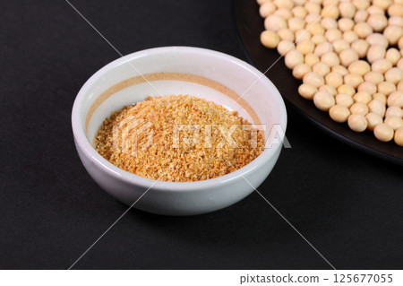 Soybeans and Miso Powder Soybeans and Miso Powder 125677055
