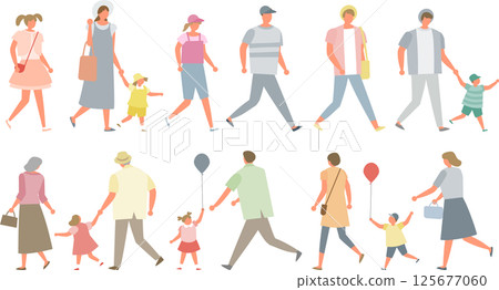 Holiday passersby set Holiday passersby set 125677060