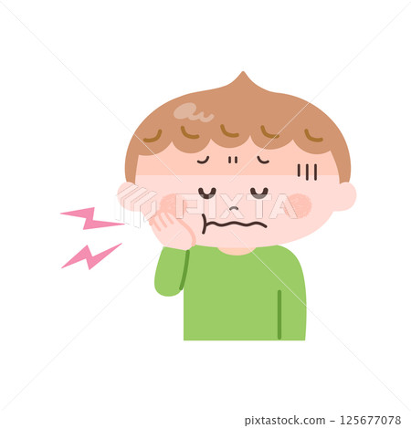 男孩牙痛的插圖 125677078