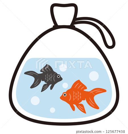 Goldfish scooping icon 125677438