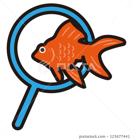 Goldfish scooping icon 125677441