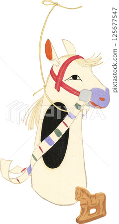Japanese folk toy: Horse 125677547