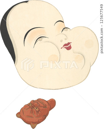 日本本土玩具：Otafuku和Oni 125677549