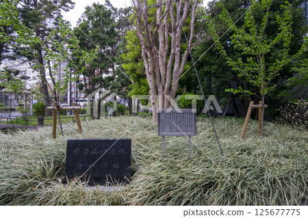 Birthplace of the "Institute for Infectious Diseases" established by Shibasaburo Kitasato and others. Monument (near Shibakoen intersection, Minato-ku, Tokyo) 125677775