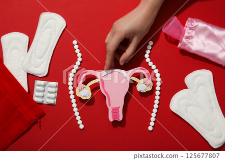 Menstruation, concept of female problems, critical days 125677807