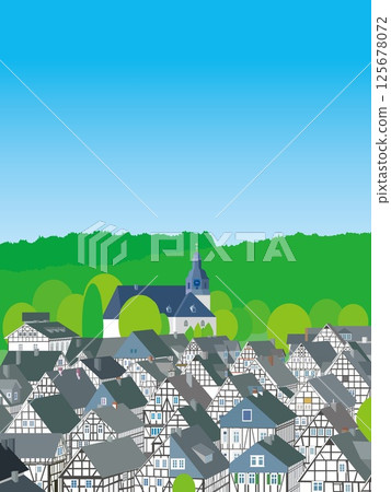 德國弗羅伊登貝格，春天的景色 125678072