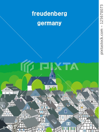 Freudenberg, Germany, Spring scenery 125678073