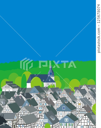 Freudenberg, Germany, Spring scenery 125678074