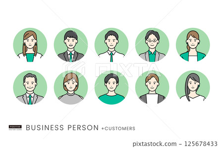 在商業情況下有用的商務人士的向量插圖集 125678433