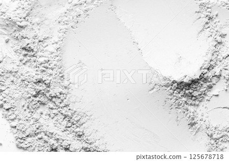 The texture of dry cosmetic clay for a skin mask. 125678718