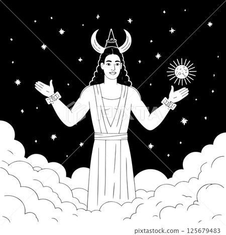 Goddess of the Moon and Sun Goddess of the Moon and Sun 125679483