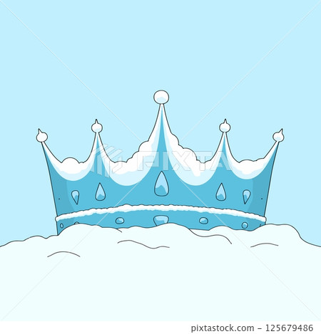 Snowy Crown Illustration 125679486
