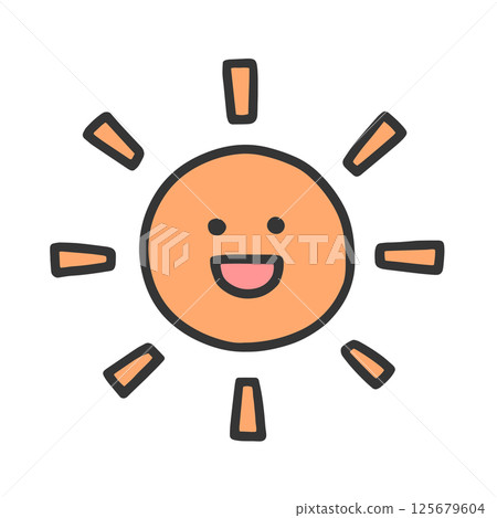 cute sun illustration cute sun illustration 125679604