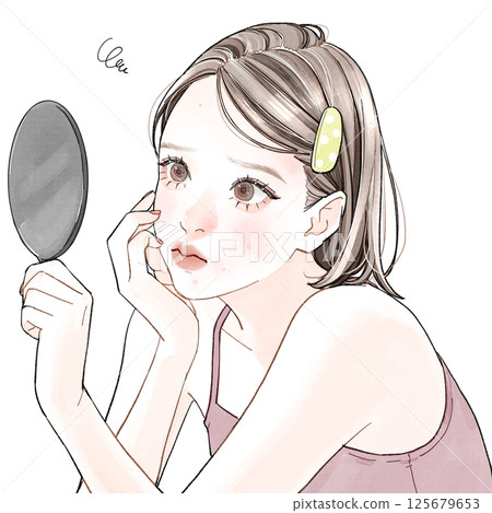 皮膚粗糙的女人 125679653